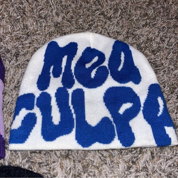 Set of 3 Mea Culpa skull caps stocking hats - Picture 2 of 7